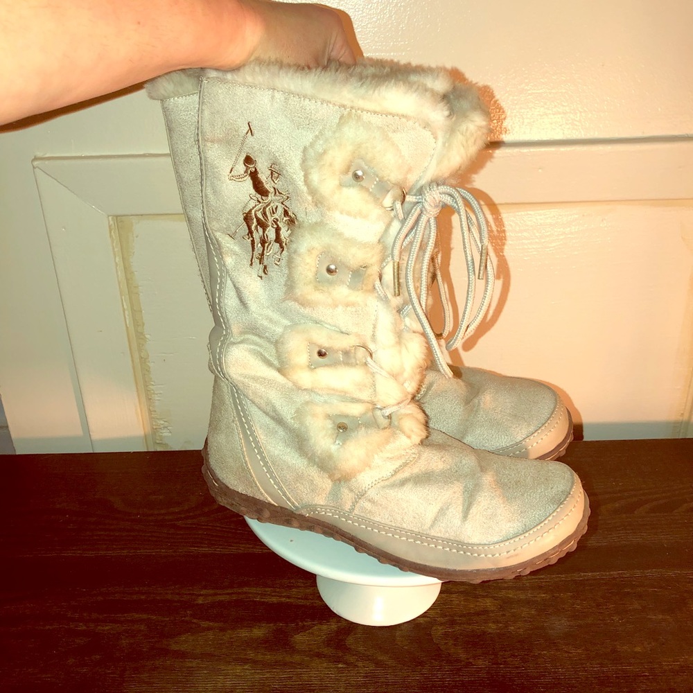 Polo leather boots size 8 1/2